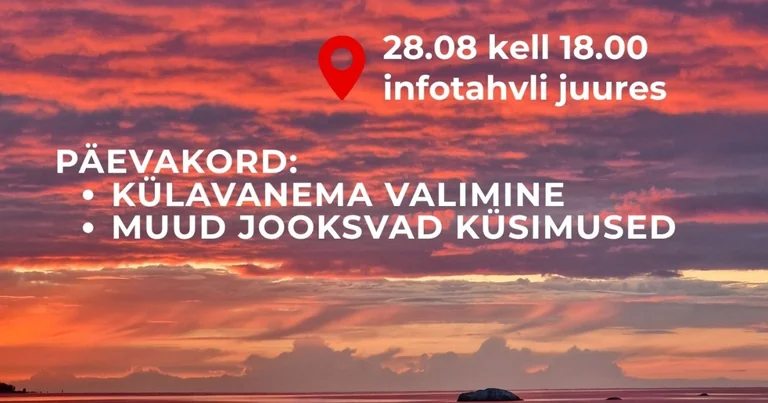 Tapurla külakoosolek 28. augustil: valitakse külavanem